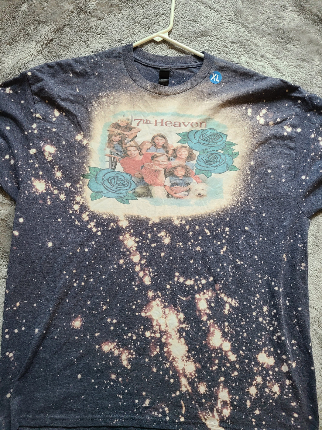 XL - 7th Heaven - shirt blue floral