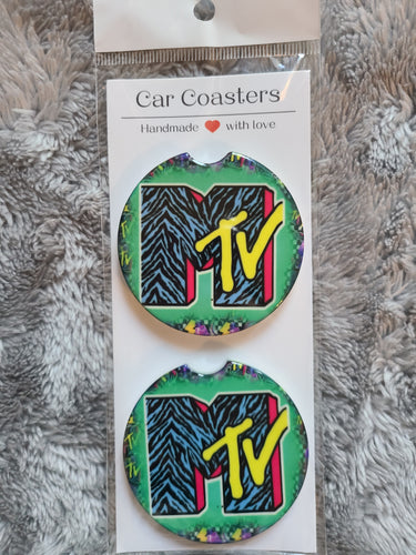 Ceramic car coasters mtv