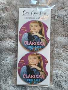 Foam car coasters clarissa