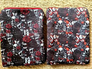 Kindle/book sleeve with 1 scrunchie 1 knotted headband