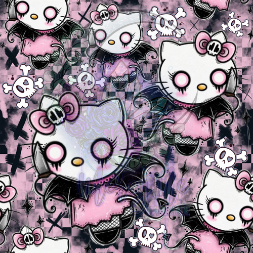 Pink kitty zombie