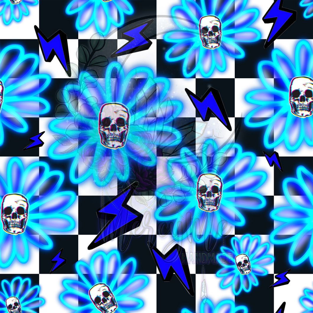 Blue skull flower