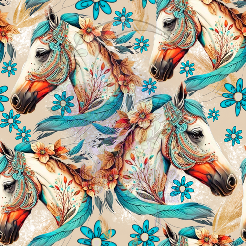 Teal horse